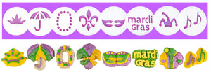 Mardi Gras 8 Disk Set for Cookie Presses