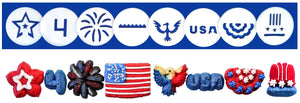 Patriotic/4th of July 8 Disk Set for Cookie Presses