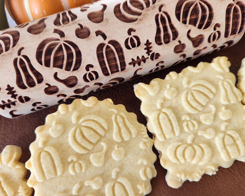 Impress! Cookie Press Disks Gingerbread Embossed Rolling Pin