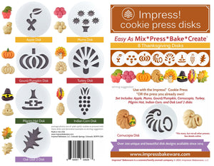 Holiday Cookie Press with Press Disks Gift Set