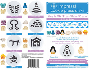 Winter 8 Disk Set for Cookie Presses