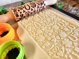 St. Patrick's Day Embossed Rolling Pin