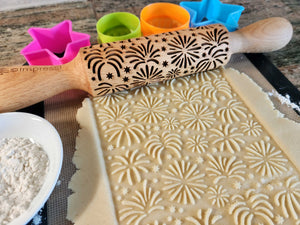 Fireworks Embossed Rolling Pin