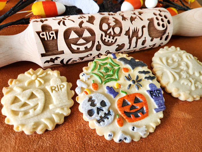 Halloween Large Designs Embossed Rolling Pin