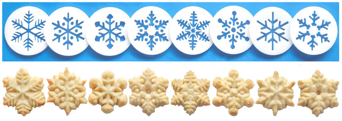 "More Snowflakes!" 8 Disk Set for Cookie Presses