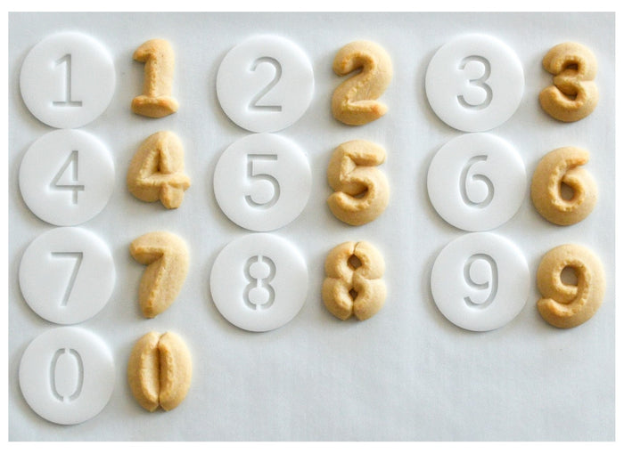 Numbers 10 Disk Set for Cookie Presses