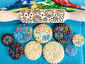 Fireworks Embossed Rolling Pin