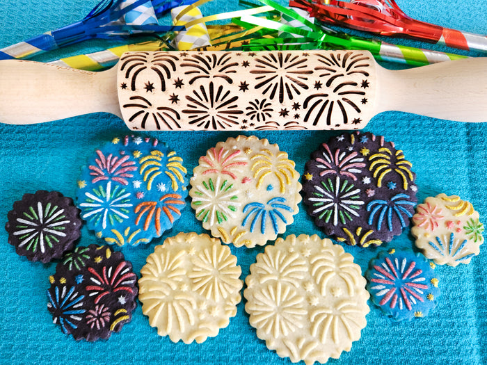 Fireworks Embossed Rolling Pin