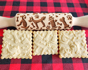 Dogs Embossed Rolling Pin