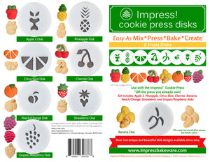Fruits 8 Disk Set For Cookie Presses