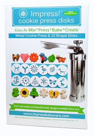 Holiday Cookie Press with Press Disks Gift Set