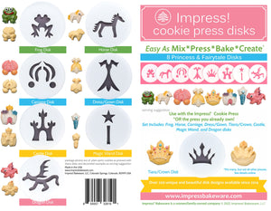 Princess & Fairytales 8 Disk Set for Cookie Presses