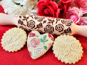 Roses Embossed Rolling Pin