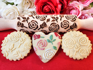 Roses Embossed Rolling Pin