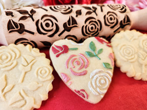 Roses Embossed Rolling Pin