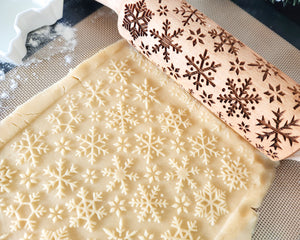 Snowflakes Embossed Rolling Pin
