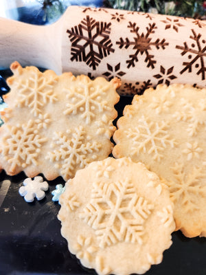 Snowflakes Embossed Rolling Pin