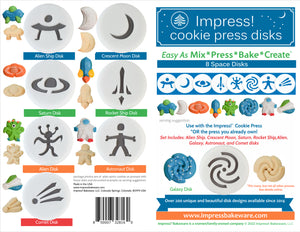 Space 8 Disk Set For Cookie Presses