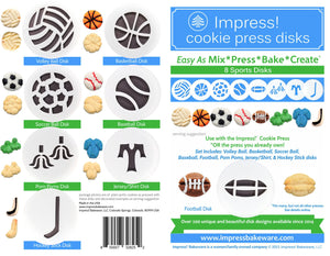 Sports 8 Disk Set for Cookie Presses