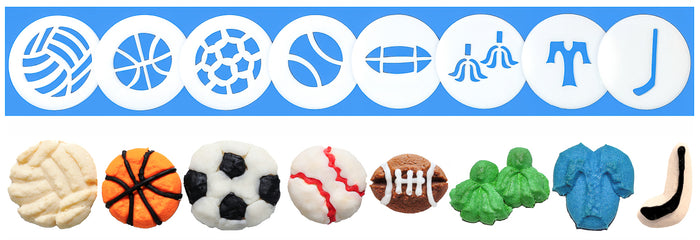Sports 8 Disk Set for Cookie Presses
