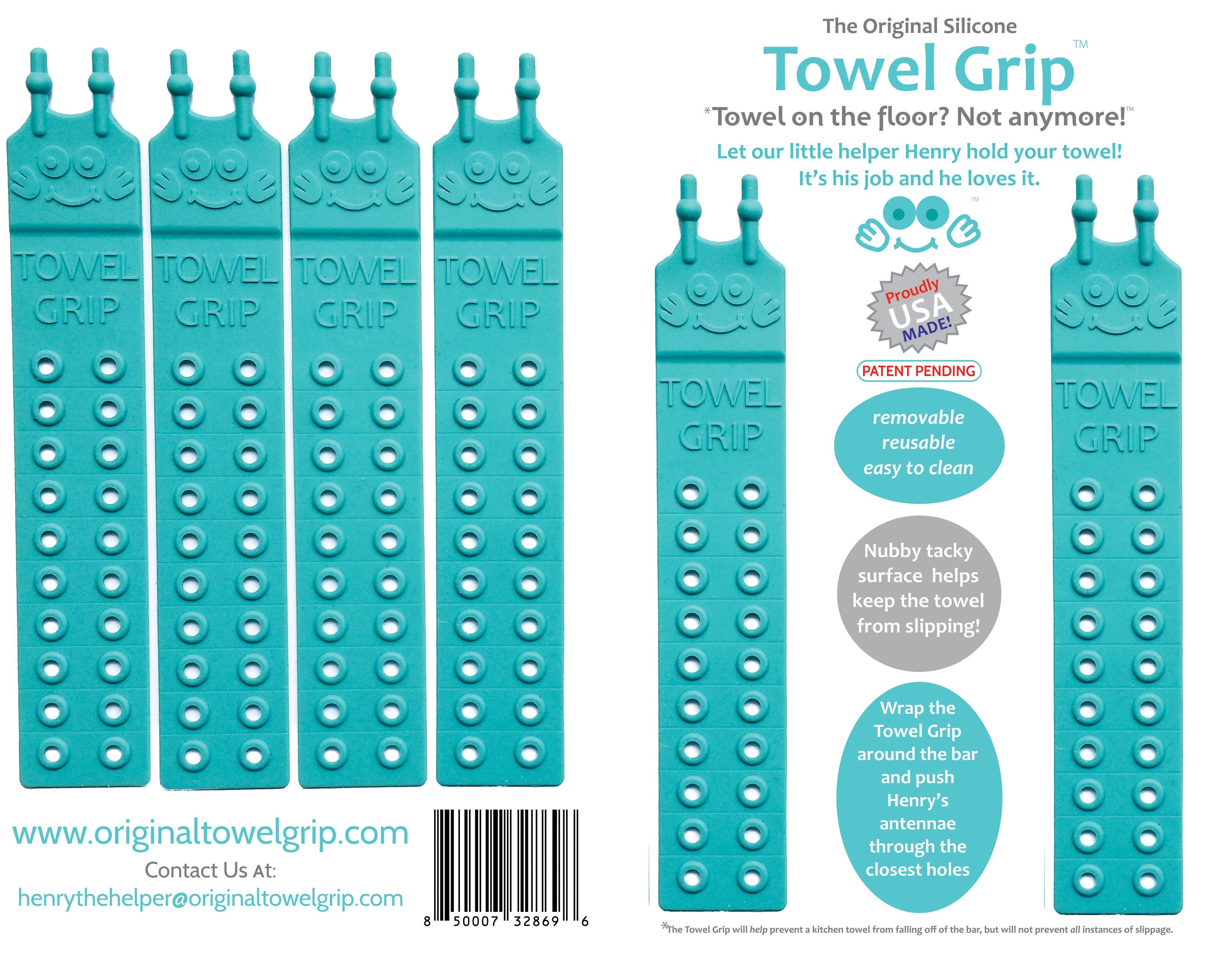 Original Silicone Towel Grip in Teal - 6 piece set – Impress! Bakeware