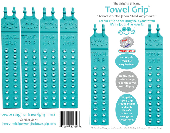 Original Silicone Towel Grip in Teal - 6 piece set