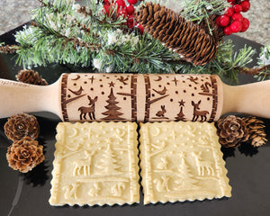 Holiday Embossed Rolling Pin Gift Set