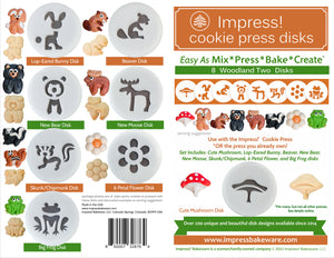 Woodland Two 8 Disk Set For Cookie Presses